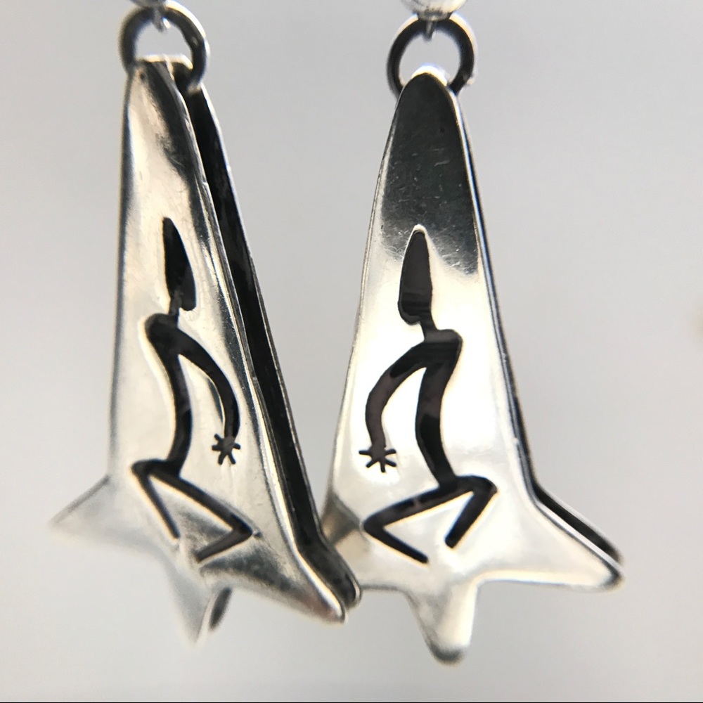 Taxco Sterling Silver Dancing Man Dangle Earrings